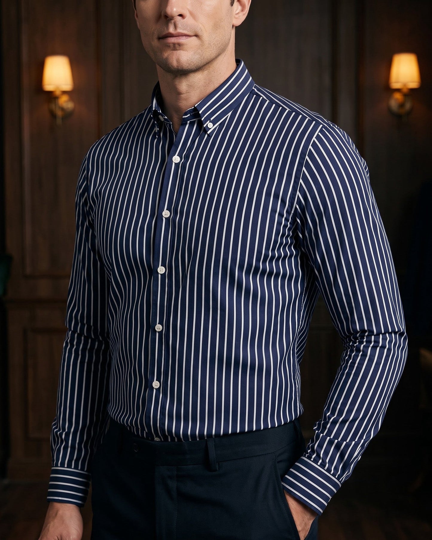Lucio Striped Button-Down Shirt