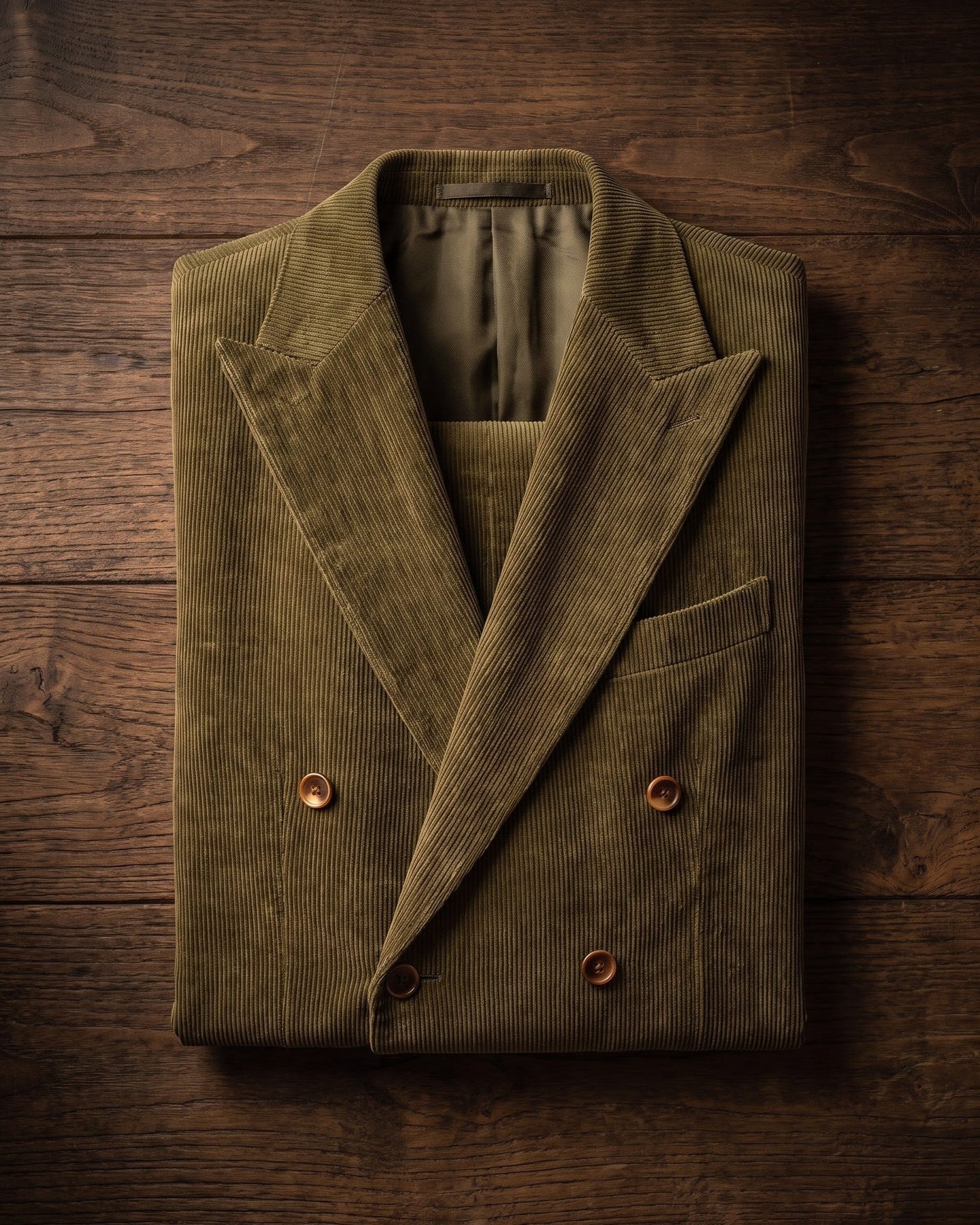 Salvador Corduroy Double-Breasted Suit Set